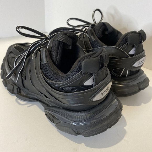Balenciaga Black Track Trainers Mesh & Nylon Men’s Size 11 US 44 EUR with Bag - Picture 6 of 12